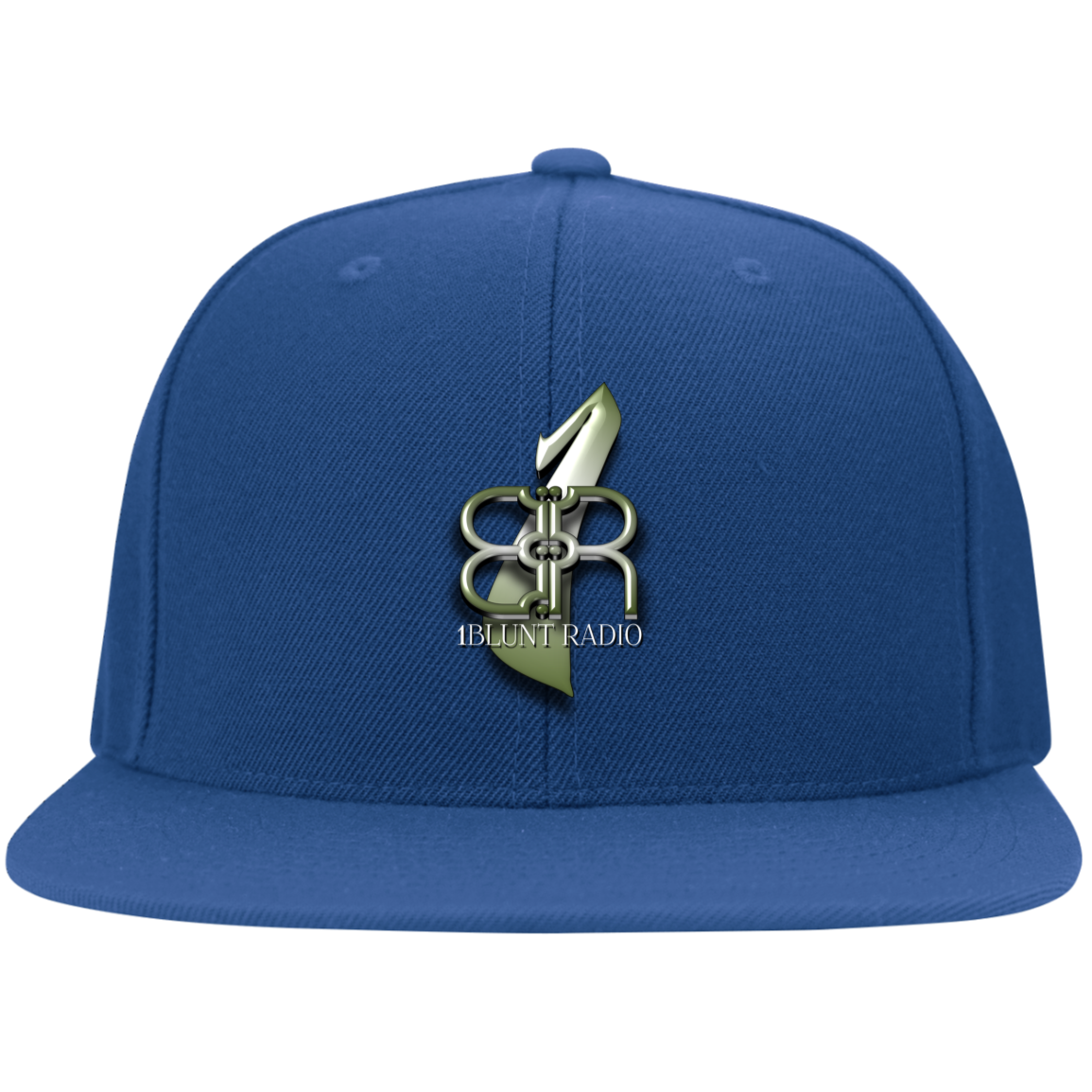 1Bluntradio - 6297F Embroidered Flat Bill Twill Flexfit Cap