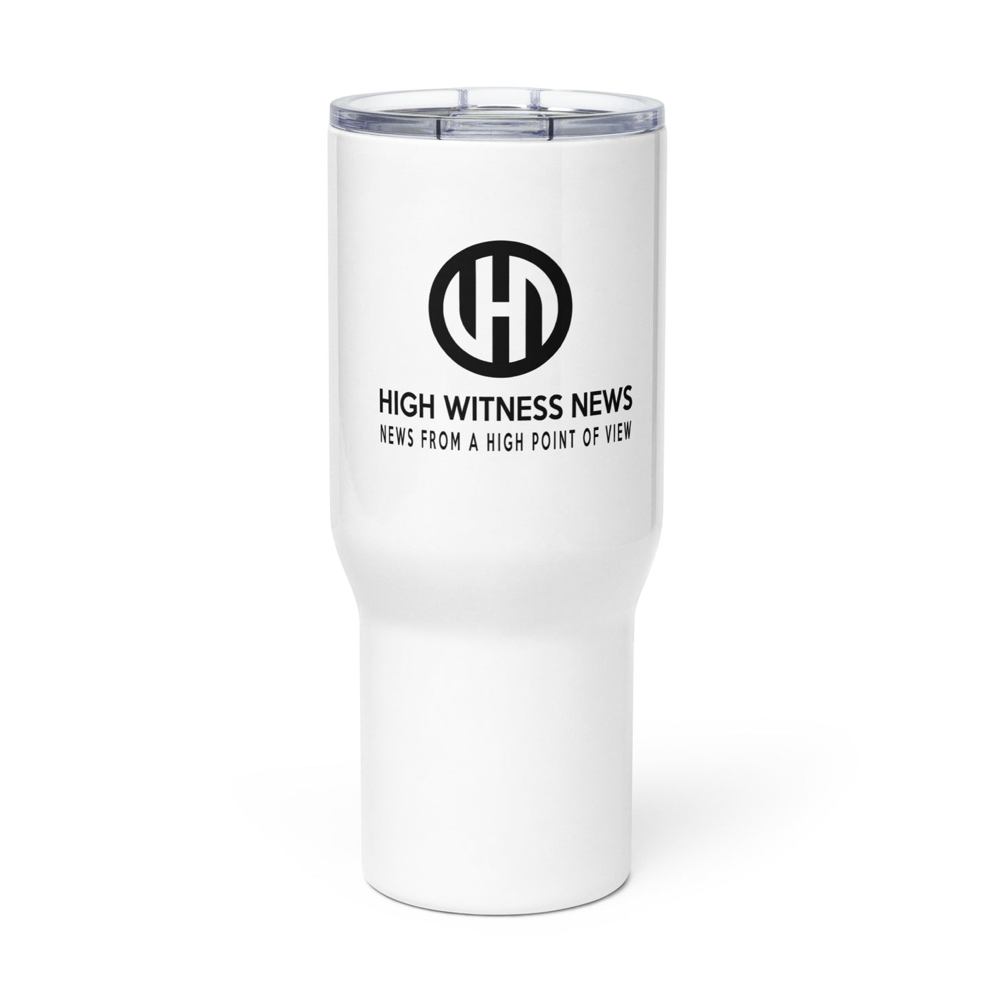 HIGH WITNESS NEWS Travel mug with a handle