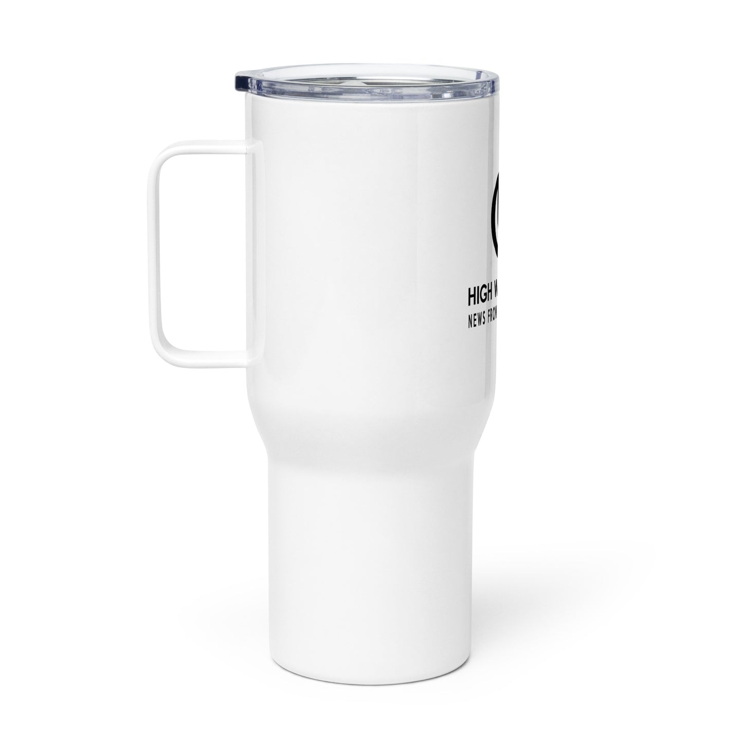 HIGH WITNESS NEWS Travel mug with a handle