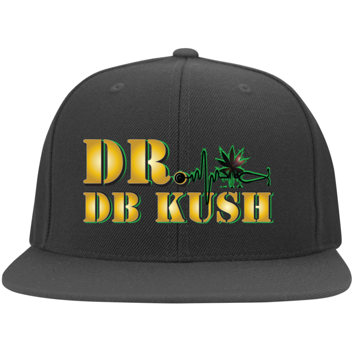 Dr Db Kush - 6297F Embroidered Flat Bill Twill Flexfit Cap