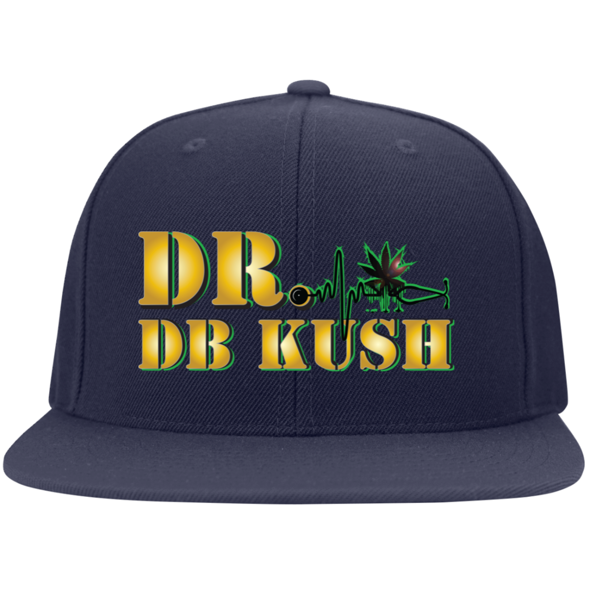 Dr Db Kush - 6297F Embroidered Flat Bill Twill Flexfit Cap