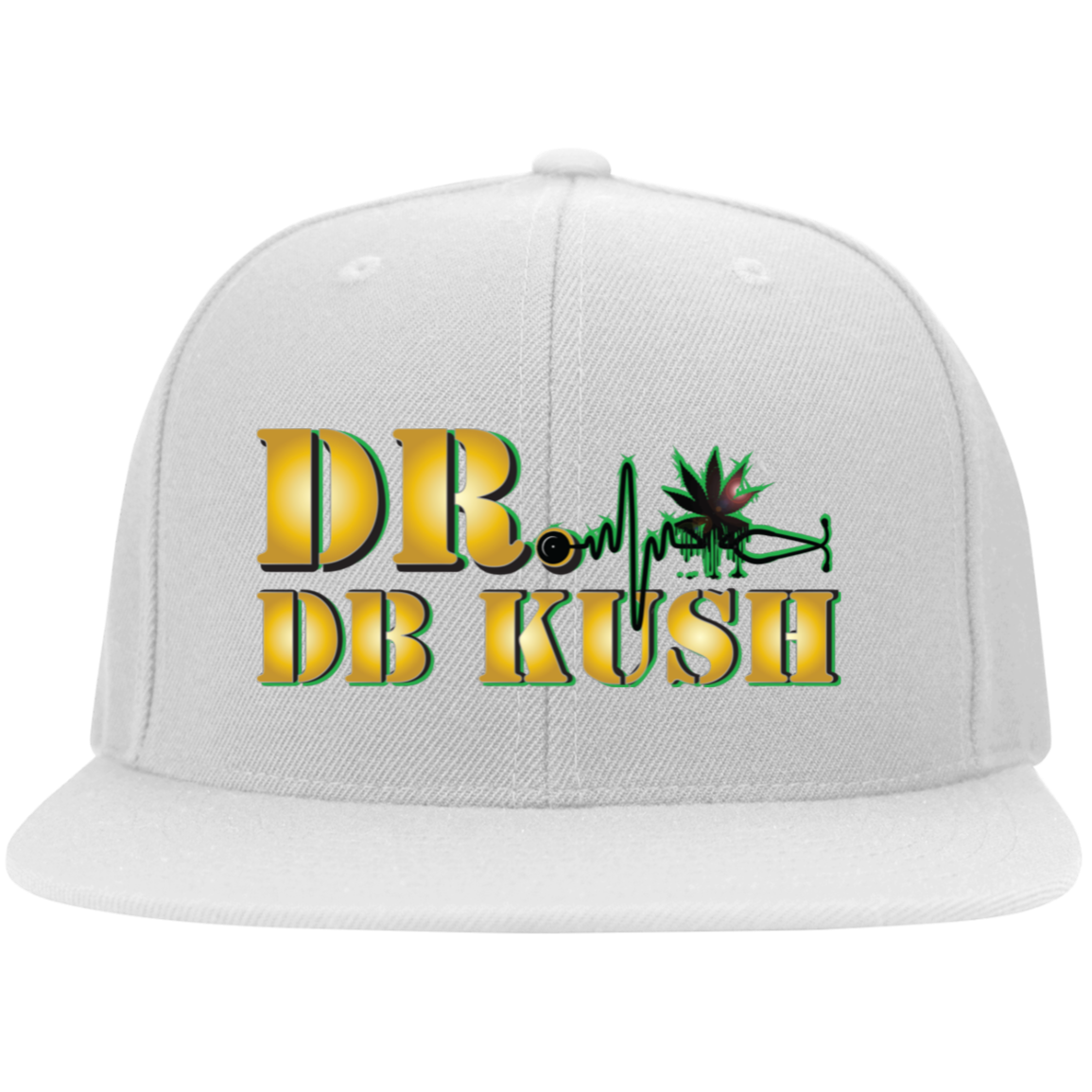 Dr Db Kush - 6297F Embroidered Flat Bill Twill Flexfit Cap