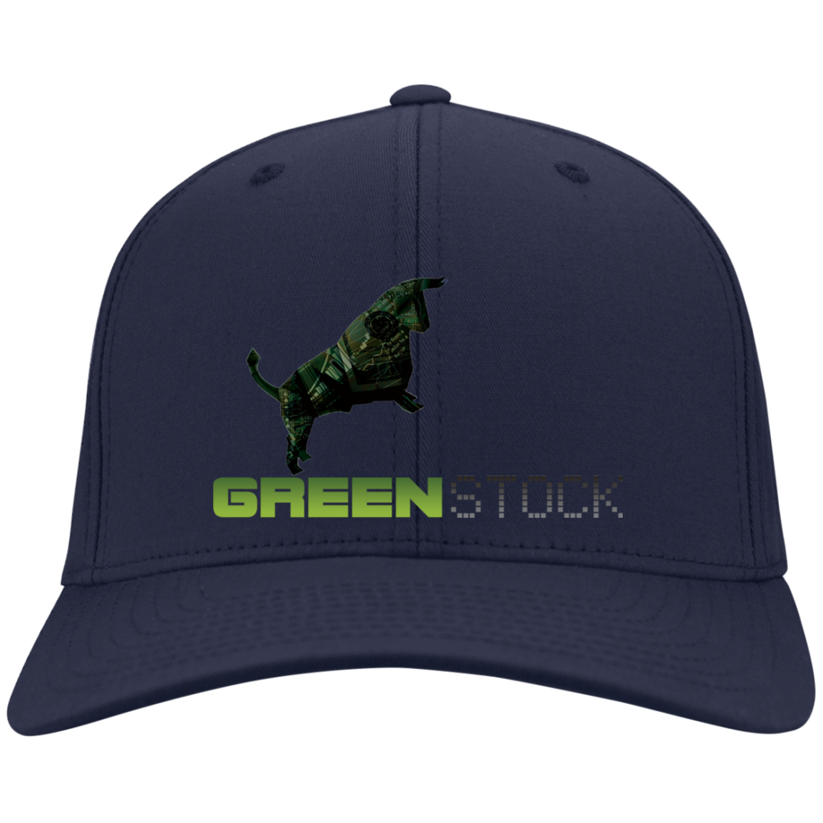 Green Stock - C813 Embroidered Flex Fit Twill Baseball Cap