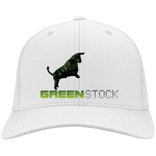 Green Stock - C813 Embroidered Flex Fit Twill Baseball Cap