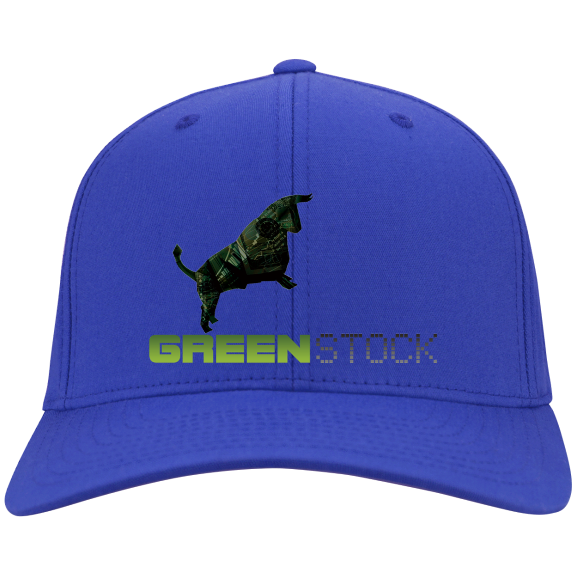 Green Stock - C813 Embroidered Flex Fit Twill Baseball Cap