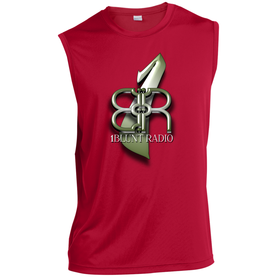 1Bluntradio - ST352 Men’s Sleeveless Performance Tee